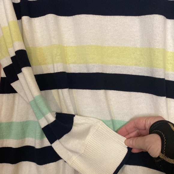 Talbots light weight spring striped sweater pastels - Picture 4 of 9